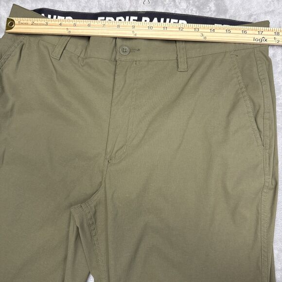 Eddie Bauer Men's Guide Pro Pants Size 36x32 Olive Green Nylon Spandex Stretch - Picture 2 of 9
